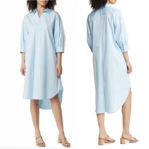 Nordstrom Pale Blue Shirt Dress Size L